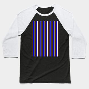Blue, white and brown Stripes Baseball T-Shirt